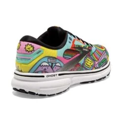 BROOKS Women's Ghost 15 Run Proud Running Shoe- Black/White/Multi- Regular (B) -Nike Store 120380 058 H Ghost 15