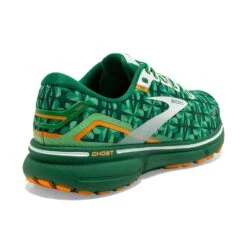 BROOKS Women's Ghost 15 Run Lucky - Green/White/Orange- Regular (B) -Nike Store 120380 371 H Ghost 15