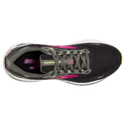 BROOKS Women's Adrenaline GTS 23 Running Shoe - Black/Gunmetal/Sharp Green- Wide (D) -Nike Store 120381 037 O Adrenaline GTS 23
