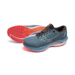 Mizuno Men's Wave Inspire 19 Running Shoe- Provincial Blue/White- Regular (D) -Nike Store 1280 AgL3SX8hGpQ33QI3