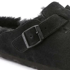 Birkenstock Boston Shearling Black Suede Leather- Regular/Wide -Nike Store 259883 detail 1 1
