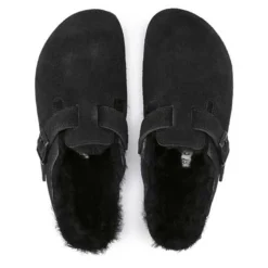Birkenstock Boston Shearling Black Suede Leather- Regular/Wide -Nike Store 259883 top 1
