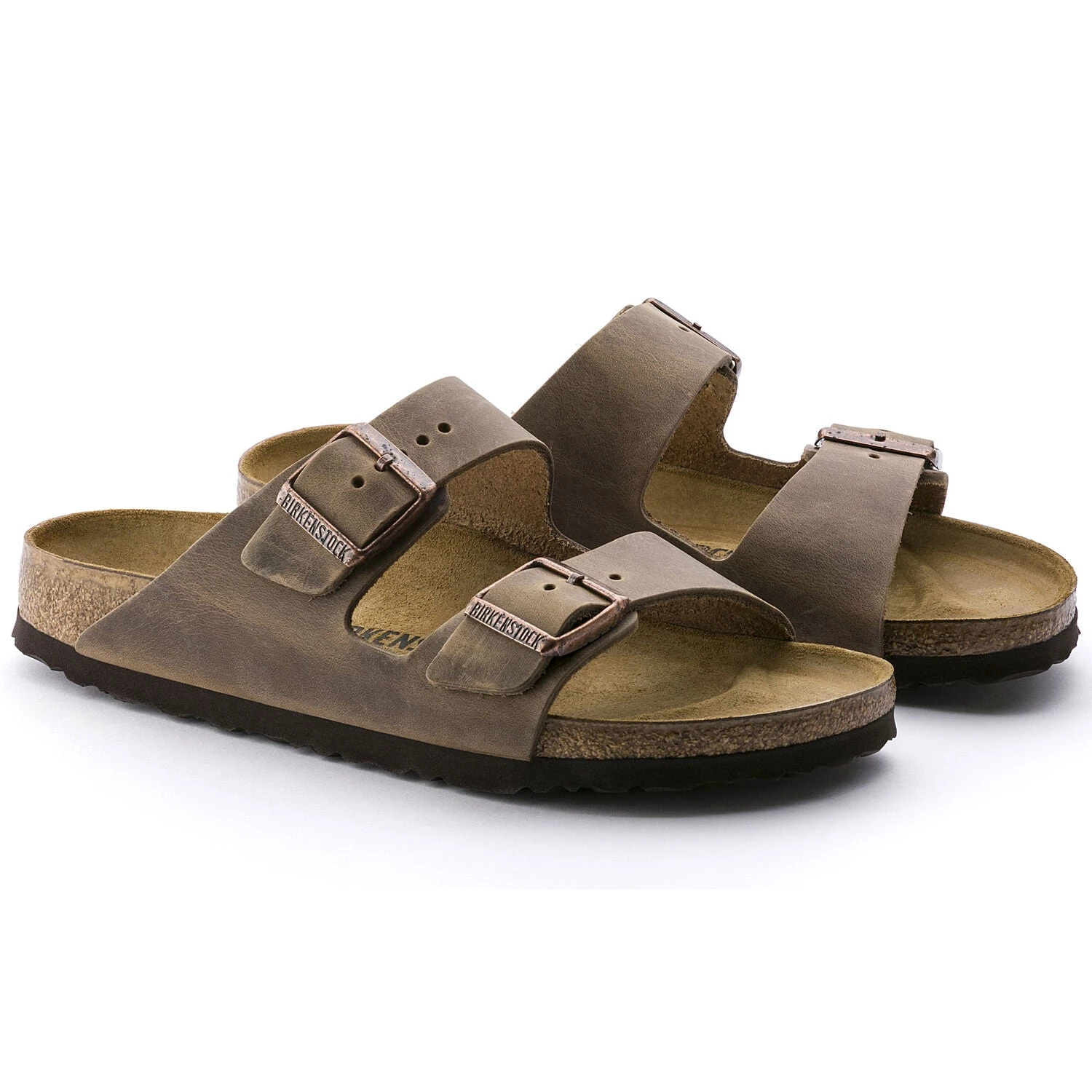 Birkenstock Arizona Cork Tobacco Brown Oiled Leather Sandal- Regular/Wide 3 Birkenstock Arizona Cork Tobacco Brown Oiled Leather Sandal- Regular/Wide - Image 3