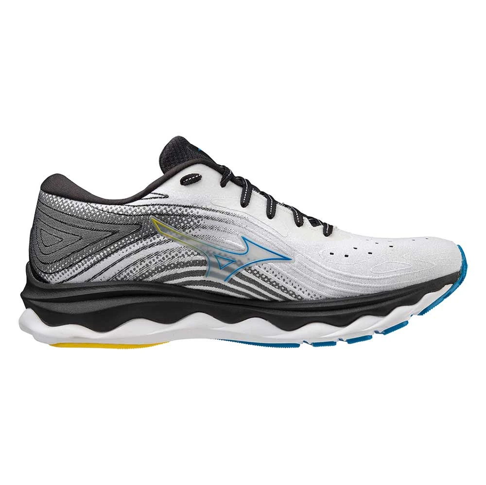 Mizuno Men's Wave Sky 6 Running Shoe - White/Cyber Yellow - Regular (D) 1 Mizuno Men's Wave Sky 6 Running Shoe - White/Cyber Yellow - Regular (D)