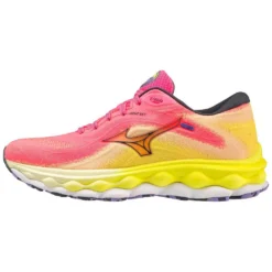 Mizuno Women's Wave Sky 7 Running Shoe - High/Vis Pink/Ombre Blue - Regular (B) -Nike Store 411413 1VRE
