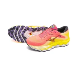Mizuno Women's Wave Sky 7 Running Shoe - High/Vis Pink/Ombre Blue - Regular (B) -Nike Store 411413 1VRE 11