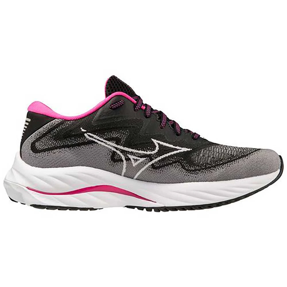 Mizuno Women's Project Zero Wave Rider 27 Running Shoe - Black/White- Regular (B) 1 Mizuno Women's Project Zero Wave Rider 27 Running Shoe - Black/White- Regular (B)