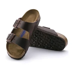 Birkenstock Arizona Soft Footbed Habana Dark Brown Oiled Leather Sandal- Regular/Wide -Nike Store 452761 sole