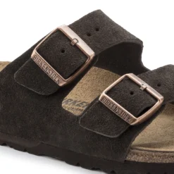 Birkenstock Arizona Mocha Suede Leather Sandal- Regular/Wide -Nike Store 51903 detail 1