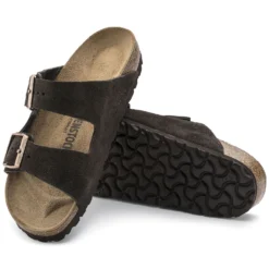 Birkenstock Arizona Mocha Suede Leather Sandal- Regular/Wide -Nike Store 51903 sole