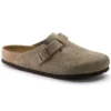 Birkenstock Boston Soft Footbed Taupe Suede- Regular/Wide