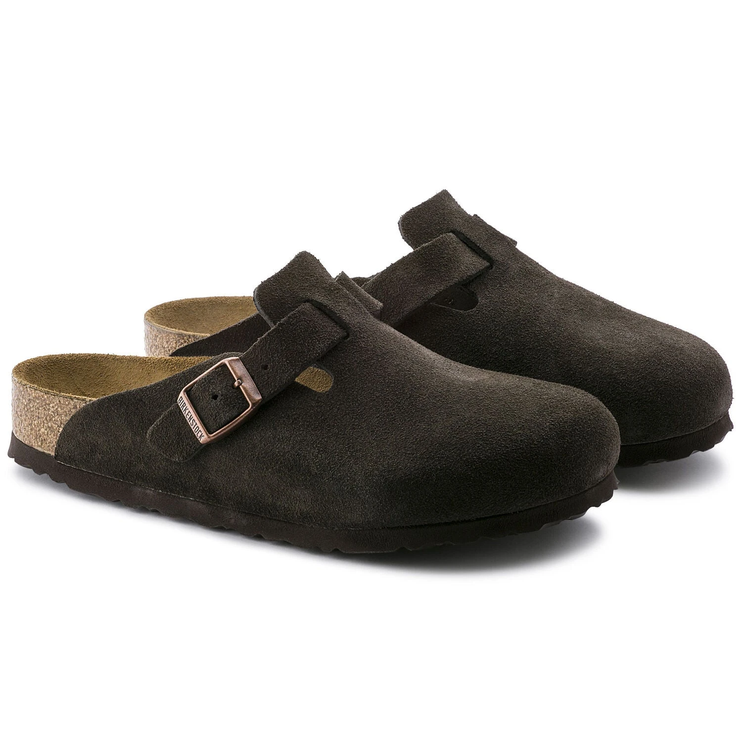 Birkenstock Boston Soft Footbed Mocha Suede- Regular/Wide 2 Birkenstock Boston Soft Footbed Mocha Suede- Regular/Wide - Image 2