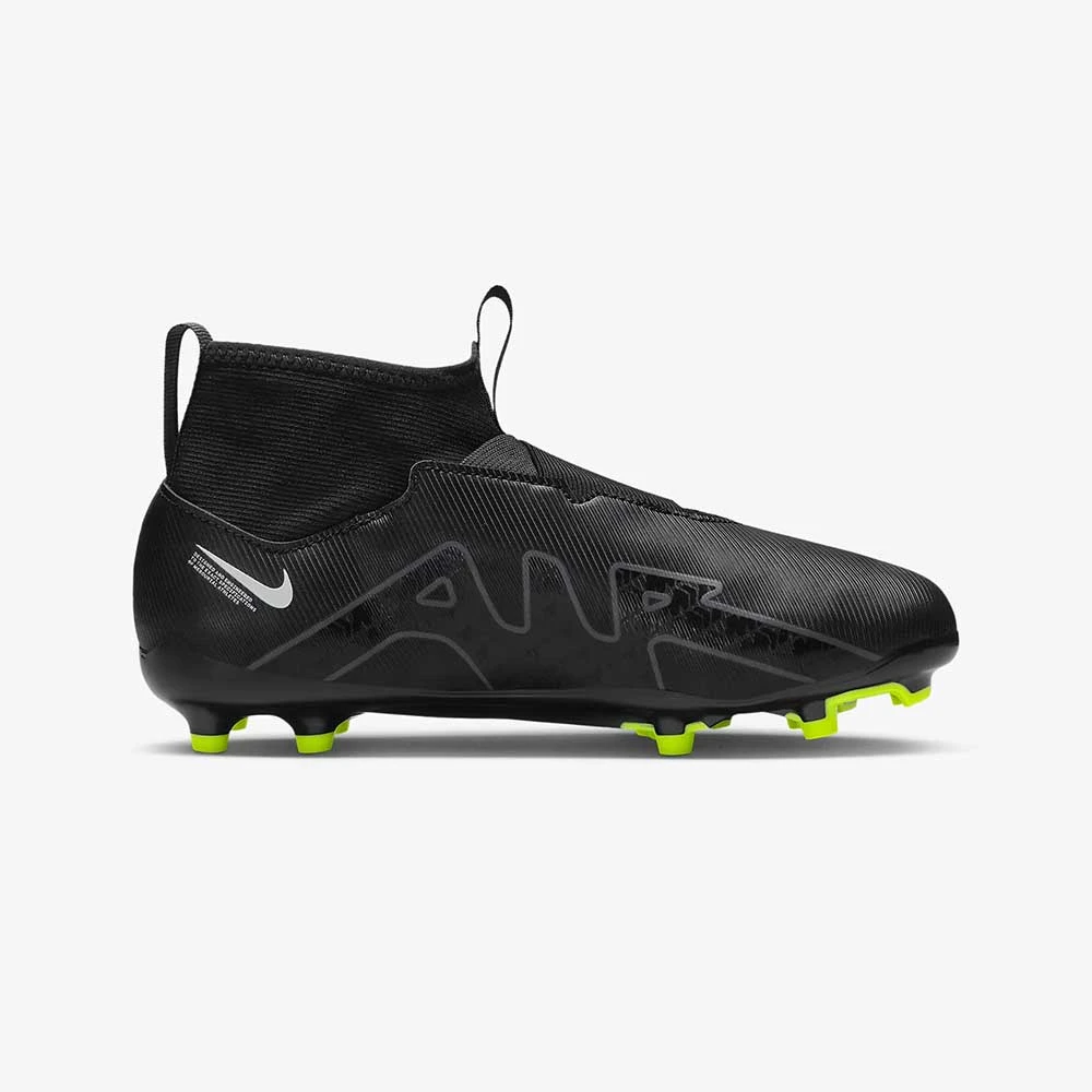 Nike Youth Zoom Mercurial Superfly 9 Academy FG Soccer Shoe/MG - Black/Dk Smoke 1 Nike Youth Zoom Mercurial Superfly 9 Academy FG Soccer Shoe/MG - Black/Dk Smoke