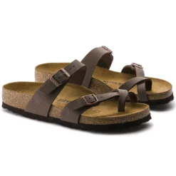Birkenstock Mayari Suede Mocha Birko-Flor® Nubuck Sandal- Regular/Wide -Nike Store 71063 pair