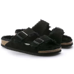 Birkenstock Arizona Shearling Sandal - Black - Regular/Wide 9 Birkenstock Arizona Shearling Sandal - Black - Regular/Wide -Nike Store 752663 pair