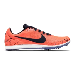Nike Unisex Zoom Rival D 10 Track Spike - Bright Mango/Blackened Blue/Purple Pulse-Regular (D)