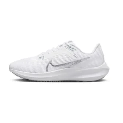 Nike Women's Air Zoom Pegasus 40 Running Shoe- White/Metallic Silver/Pure Platinum- Regular (B) -Nike Store AURORA DV3854 101 PHSLH000 2000