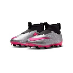 Nike Jr. Zoom Mercurial Superfly 9 Academy XXV MG Soccer Cleats- Metallic Silver/Hyper Pink- Regular (D) -Nike Store AURORA FJ2032 060 PHCFH001 2000