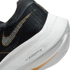 Nike Women's ZoomX Vaporfly Next % 2 Racing Shoe - Black/White/Metallic Gold Coin - Regular (B) -Nike Store CU4123 001 PHSYD002 1500