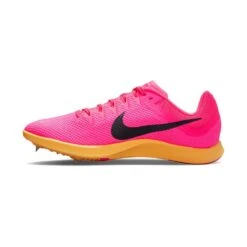 Unisex Nike Zoom Rival Track And Field Distance Spikes- Hyper Pink/Black/Laser Orange - Regular (D) -Nike Store DC8725 600 PHSLH001 1