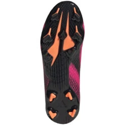 ADIDAS JR X Ghosted .3 Laceless FG Soccer Shoe - Shock Pink/Core Black/Screaming Orange -Nike Store FY7281 02