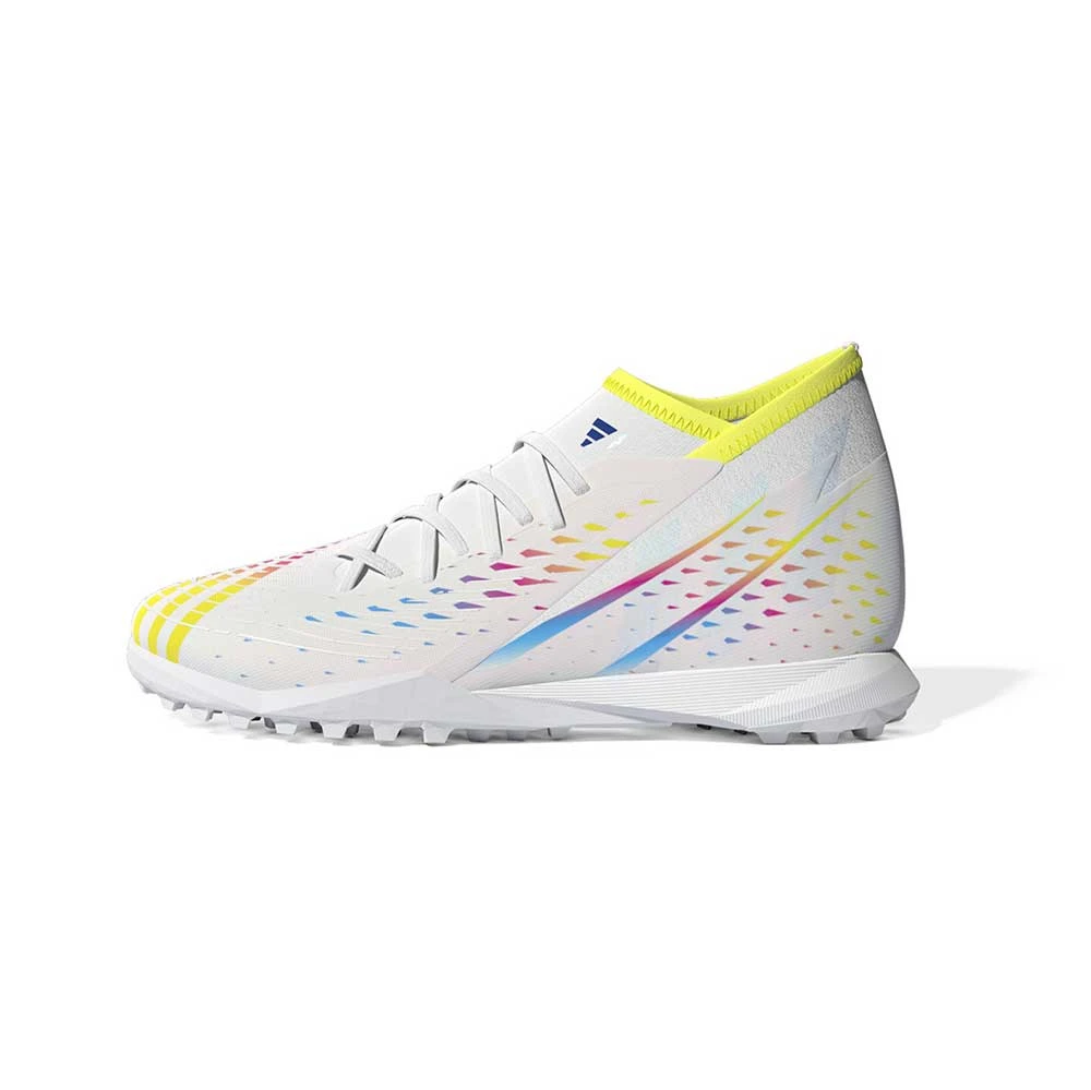 ADIDAS Unisex Predator Edge .3 TF Soccer Shoe - Ftwr White/Solar Yellow/Powder Blue - Regular (D) 1 ADIDAS Unisex Predator Edge .3 TF Soccer Shoe - Ftwr White/Solar Yellow/Powder Blue - Regular (D)