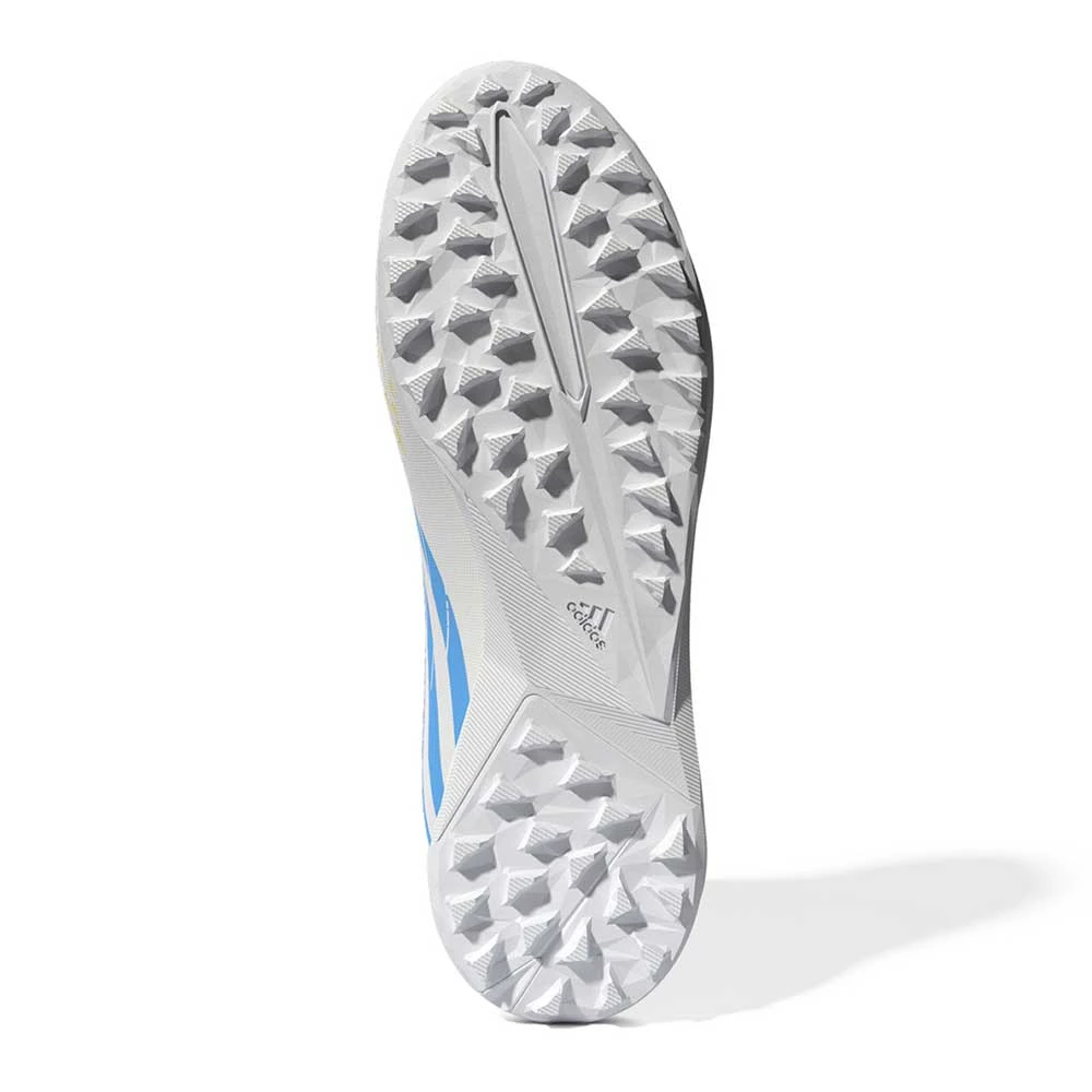 ADIDAS Unisex Predator Edge .3 TF Soccer Shoe - Ftwr White/Solar Yellow/Powder Blue - Regular (D) 4 ADIDAS Unisex Predator Edge .3 TF Soccer Shoe - Ftwr White/Solar Yellow/Powder Blue - Regular (D) - Image 4