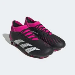ADIDAS Unisex Predator Accuracy .3 FG Soccer Shoe - Core Black/Ftwr White/Team Shock Pink 2 - Regular (D) -Nike Store GW4589 pair