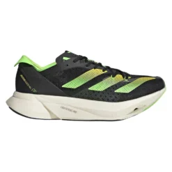ADIDAS Unisex AdiZERO Adios Pro 3 Running Shoe - Core Black/Beam Yellow/Solar Green - Regular (D)