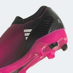 ADIDAS Youth JR X Speedportal .3 LL FG Soccer Shoe - Team Shock Pink/Zero Met - Regular (D) -Nike Store GZ5061 back