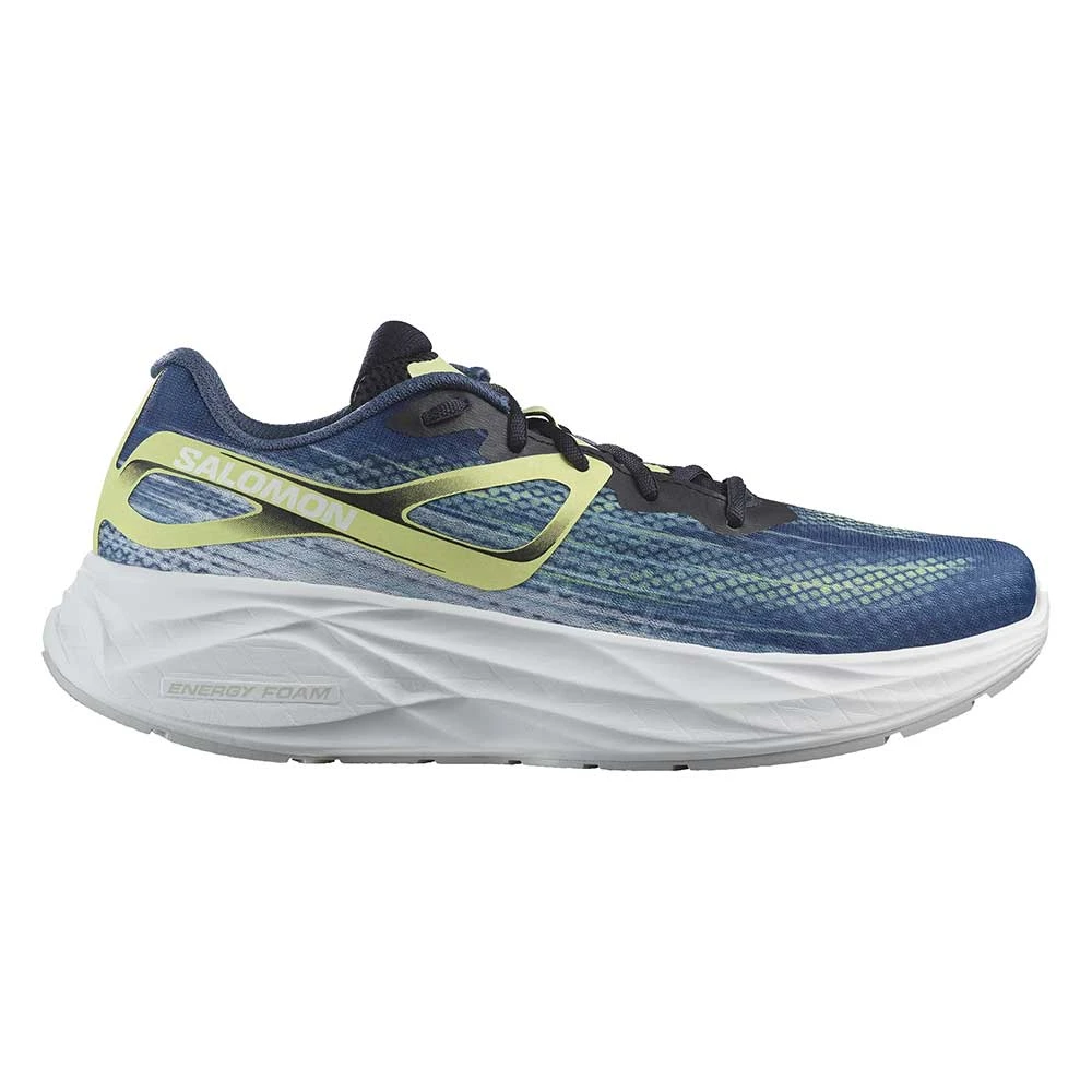 Salomon Men's Aero Blaze Running Shoe- Blue Ashes/Sunny Lime/Dark Sapphire- Regular (D) 1 Salomon Men's Aero Blaze Running Shoe- Blue Ashes/Sunny Lime/Dark Sapphire- Regular (D)