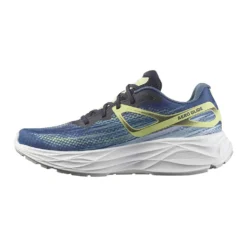 Salomon Men's Aero Glide Running Shoe- Blue Ashes/Dark Sapphire/Sunny Lime- Regular (D) -Nike Store L47049200 e608f10ff40abd98ac04d0abc7269171