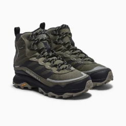 Merrell Men's Moab Speed Thermo Mid Waterproof Hiking Boot - Olive - Regular (D) -Nike Store MRLM J066915 021621 S21 004 1