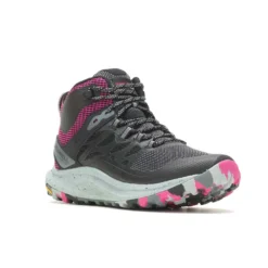 Merrell Women's Antora 3 Mid Waterproof Boot - Black/Fuchsia - Regular (B) -Nike Store MRLW J067582 WHT 020722 S23 045