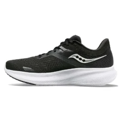 Saucony Women's Ride 16 Running Shoe - Black/White - Wide (D) -Nike Store S10831 05 2