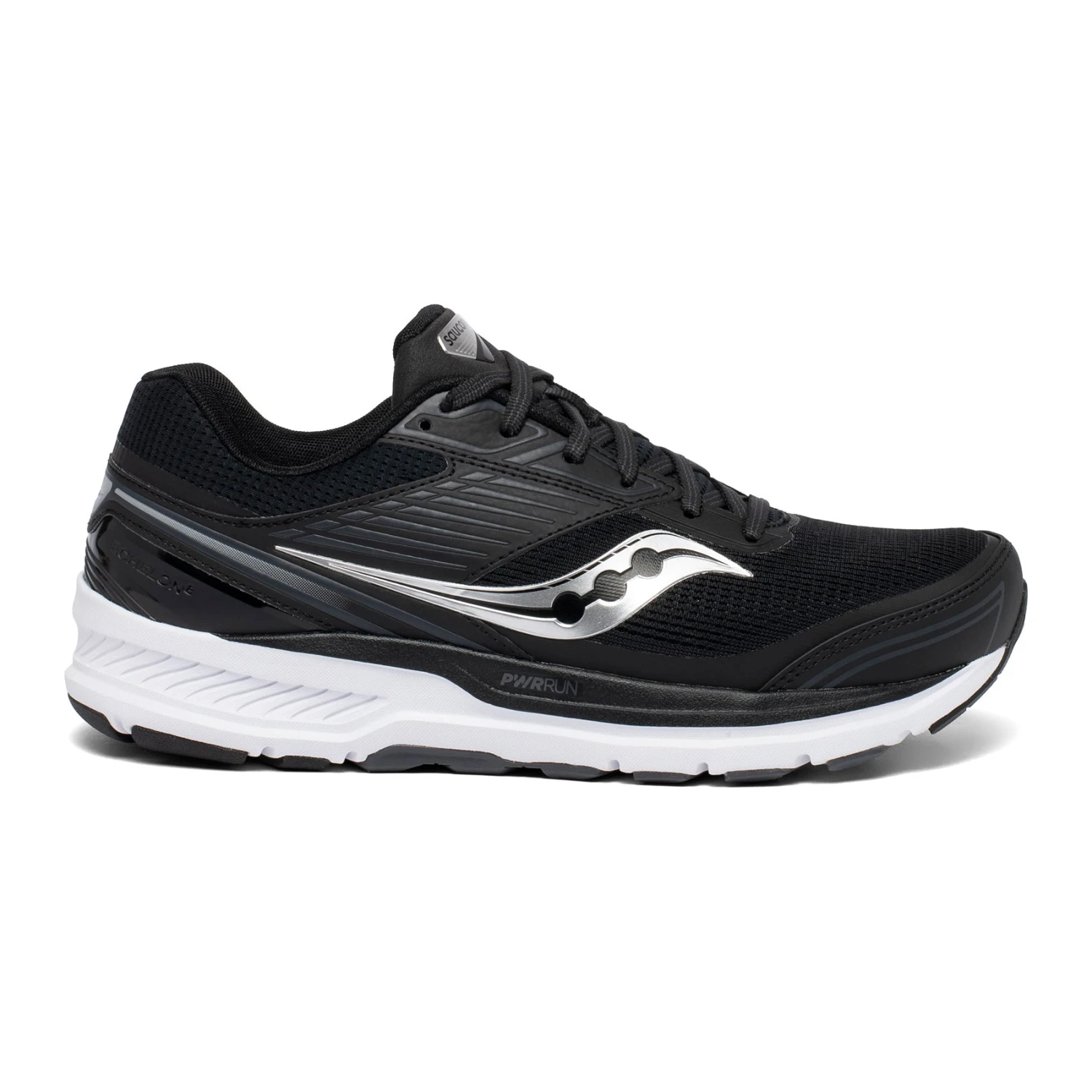 Saucony Men's Echelon 8 Running Shoe - Black/White - Regular (D) 1 Saucony Men's Echelon 8 Running Shoe - Black/White - Regular (D)