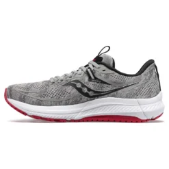 Saucony Men's Omni 21 Running Shoe - Alloy/Garnet- Wide (2E) -Nike Store S20763 20 2
