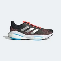 Men's Adidas Solar Glide 5 Running Shoe - Carbon/Silver Met/Turbo - Regular (D)