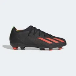 ADIDAS Youth JR X SpeedPortal 1 FG Soccer Shoe - Core Black/Solar Red/Solar Green