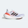 ADIDAS Women's Ultraboost Light Running Shoe- Ftwr White/Core Black/Solar Red- Regular (B)