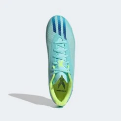 Unisex Adidas X Speedportal .4 IC Soccer Shoe - Clear Aqua/Powder Blue/Solar Yellow- Regular (D) -Nike Store gw8502 tpp ecom