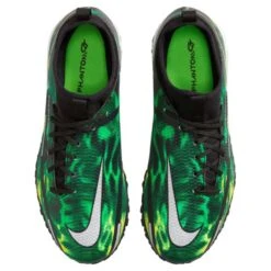 Nike JR Phantom GT2 DF SW TF Soccer Shoe - Black/Mtlc Platinum/Green Strike -Nike Store nike phantom gt2 academy df tf sw jr dm0741 003 football shoes green multicolor green 1 790x790 1