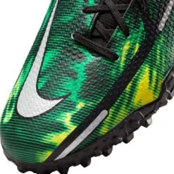 Nike JR Phantom GT2 DF SW TF Soccer Shoe - Black/Mtlc Platinum/Green Strike -Nike Store nike phantom gt2 academy df tf sw jr dm0741 003 football shoes green multicolor green 3 790x790 1